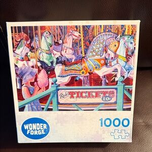 Wonder Forge cotton Candy Carousel Puzzle 1000 Pieces.